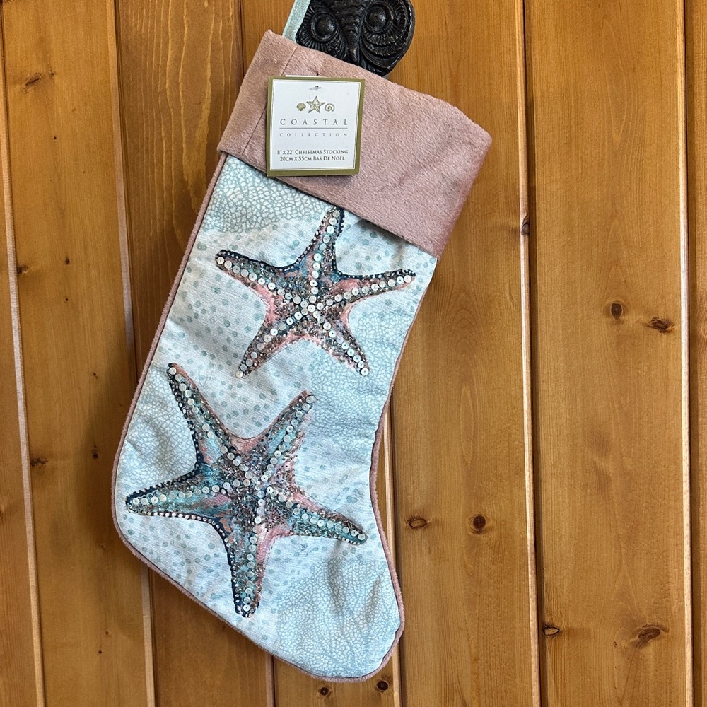 Coastal collection Starfish Christmas Stocking New Nautical Beach